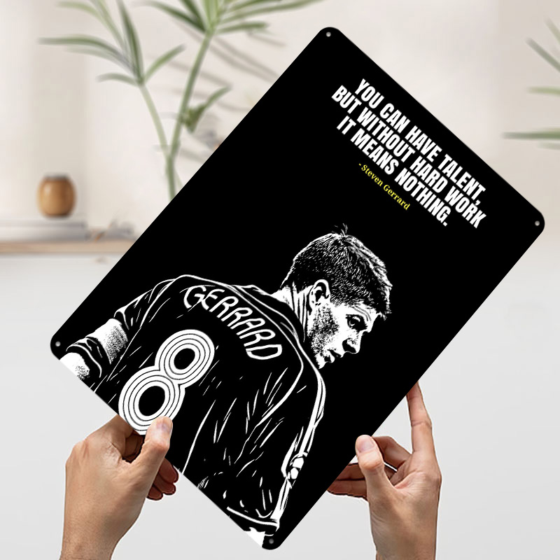 Steven Gerrard Quote Metal Pos - Retro Gaming Desk recension och pris