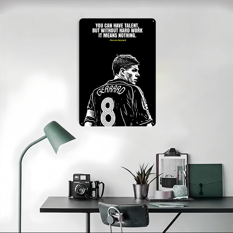 Steven Gerrard Quote Metal Pos - Retro Gaming Desk recension och pris