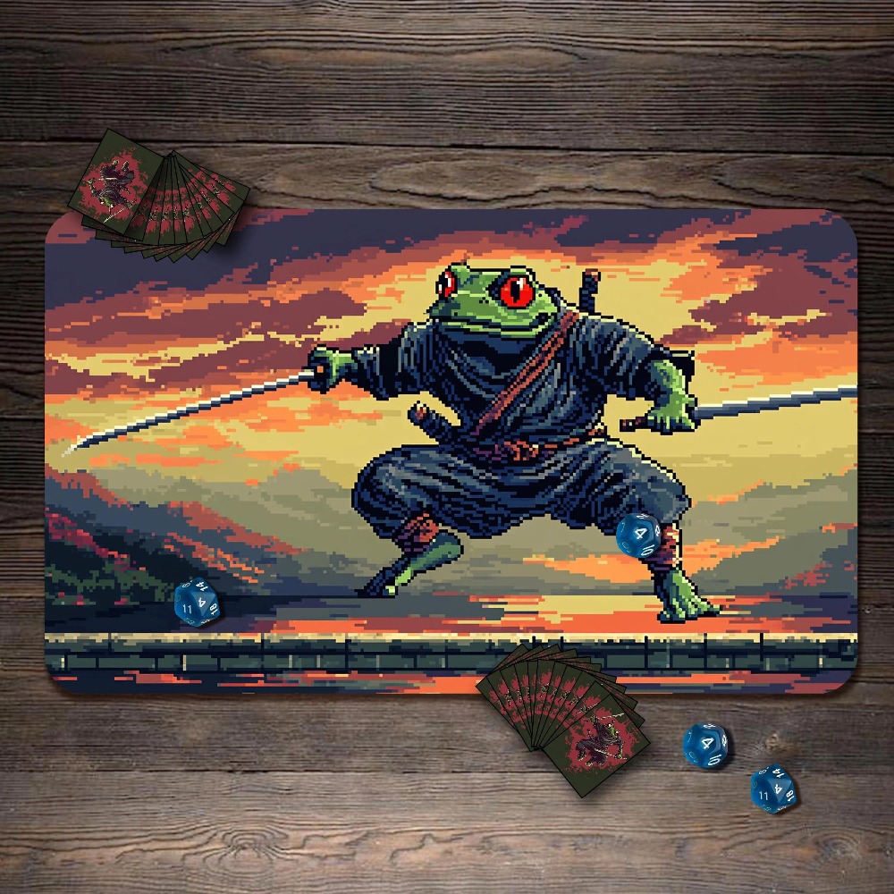 Retro Pixel Frog Samurai Gamin - Retro Gaming Desk recension och pris