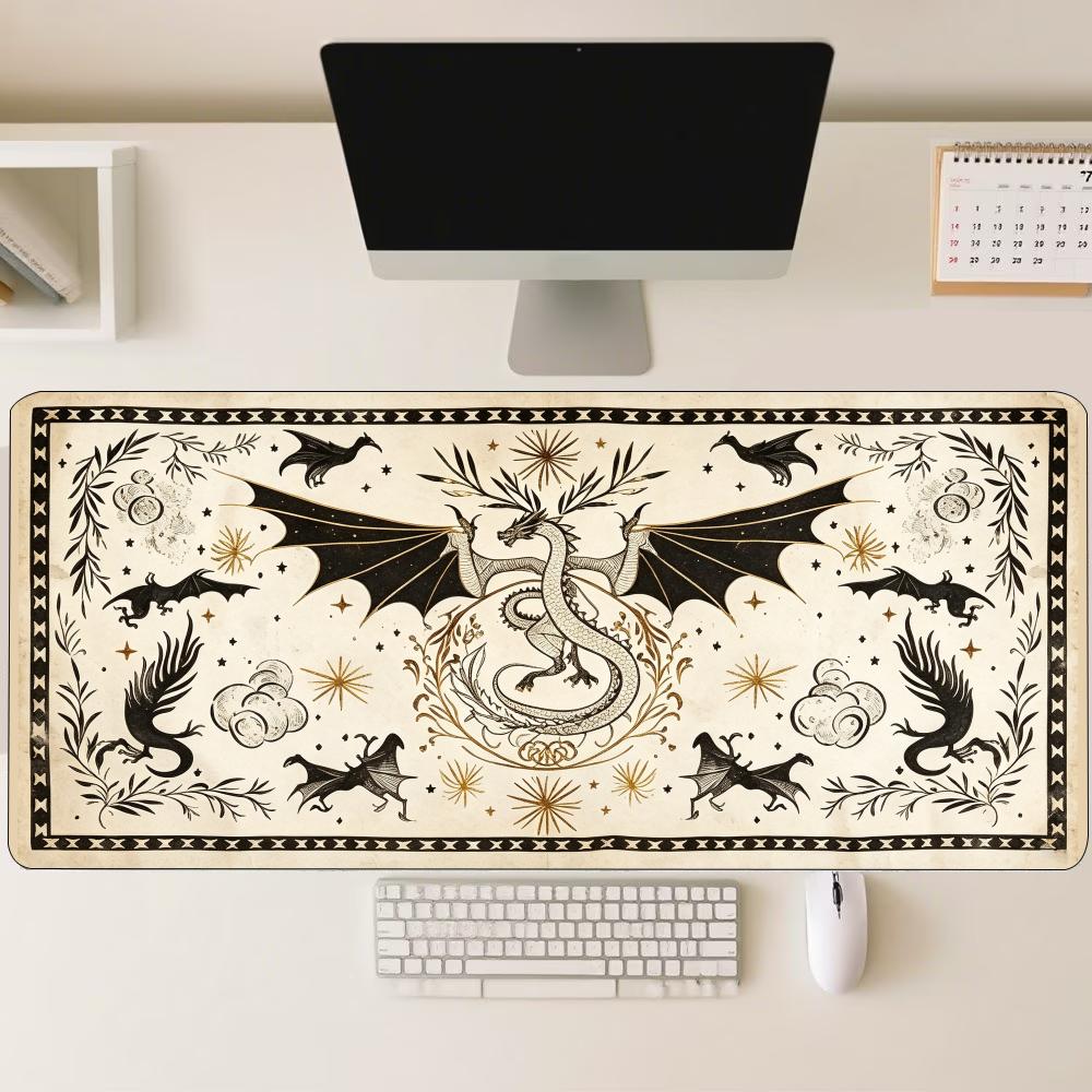 Vintage Old Paper Dragon Large - Retro Gaming Desk recension och pris