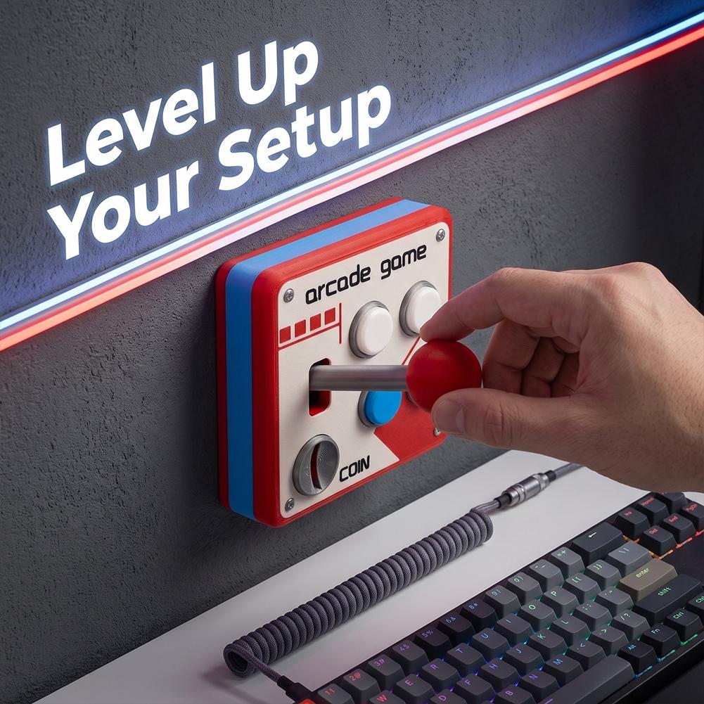 3D Printed Retro Arcade Switch - Retro Gaming Desk recension och pris