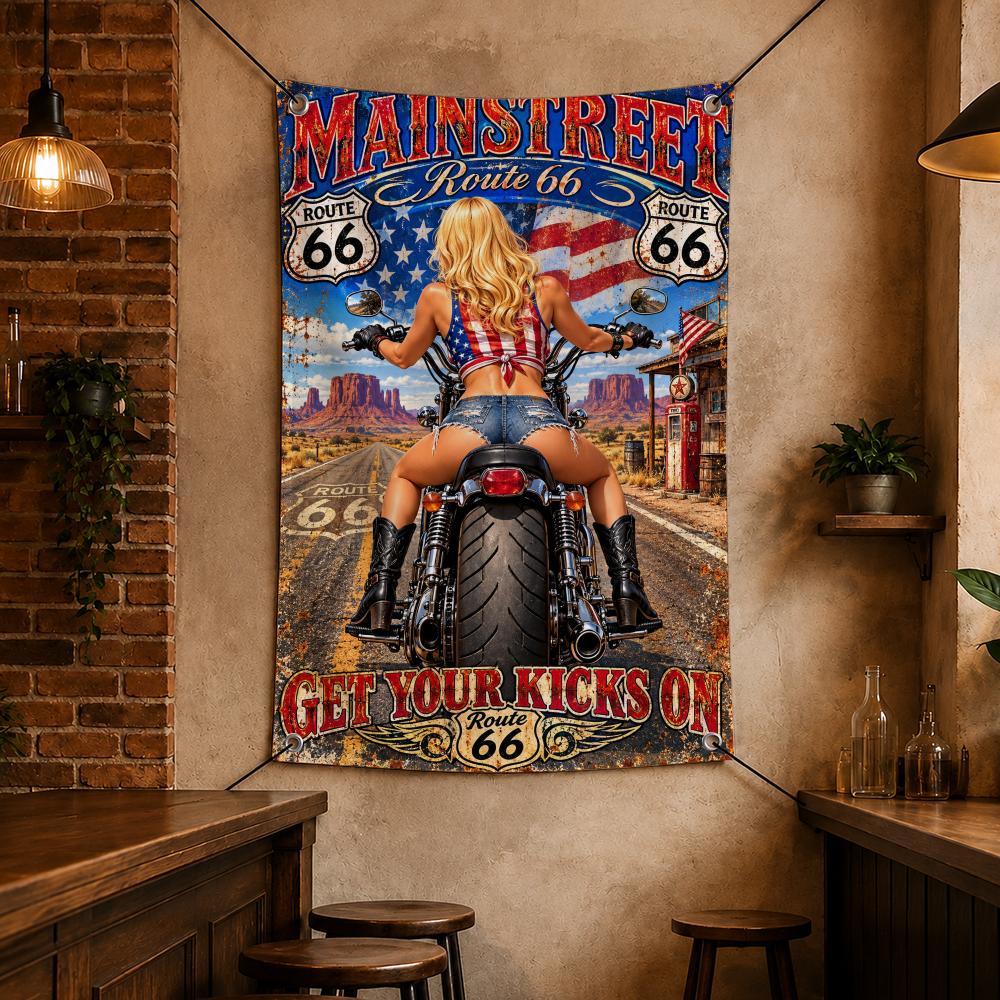 Retro Travel R-Route 66 Vintag - Retro Gaming Banner recension och pris