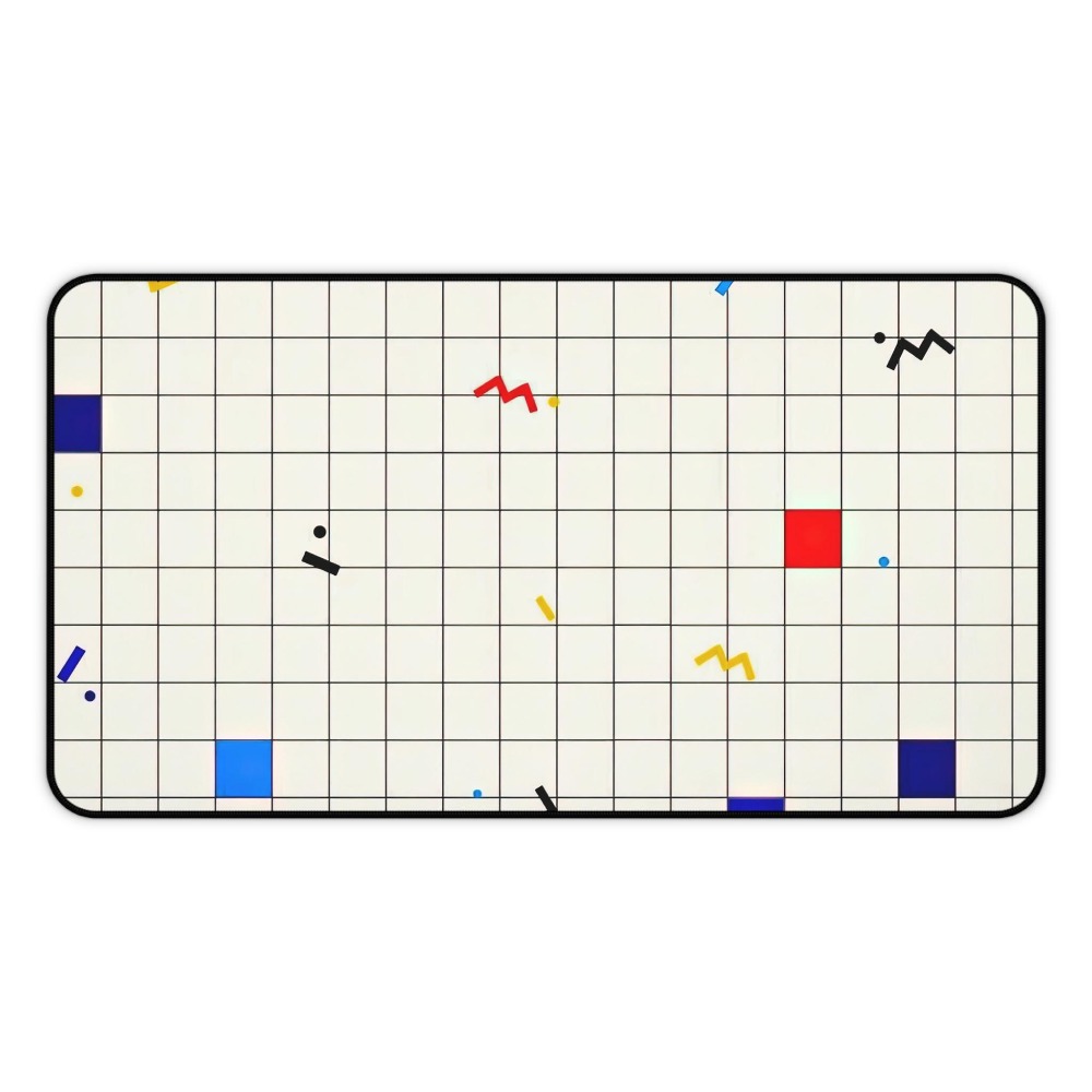Retro Geometric Grid Desk Mat  - Retro Gaming Desk recension och pris
