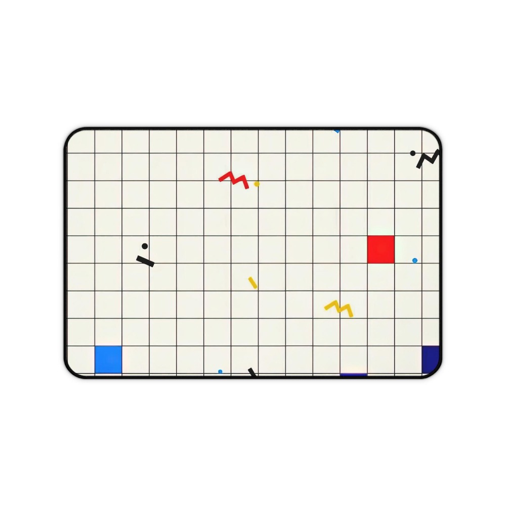 Retro Geometric Grid Desk Mat  - Retro Gaming Desk recension och pris