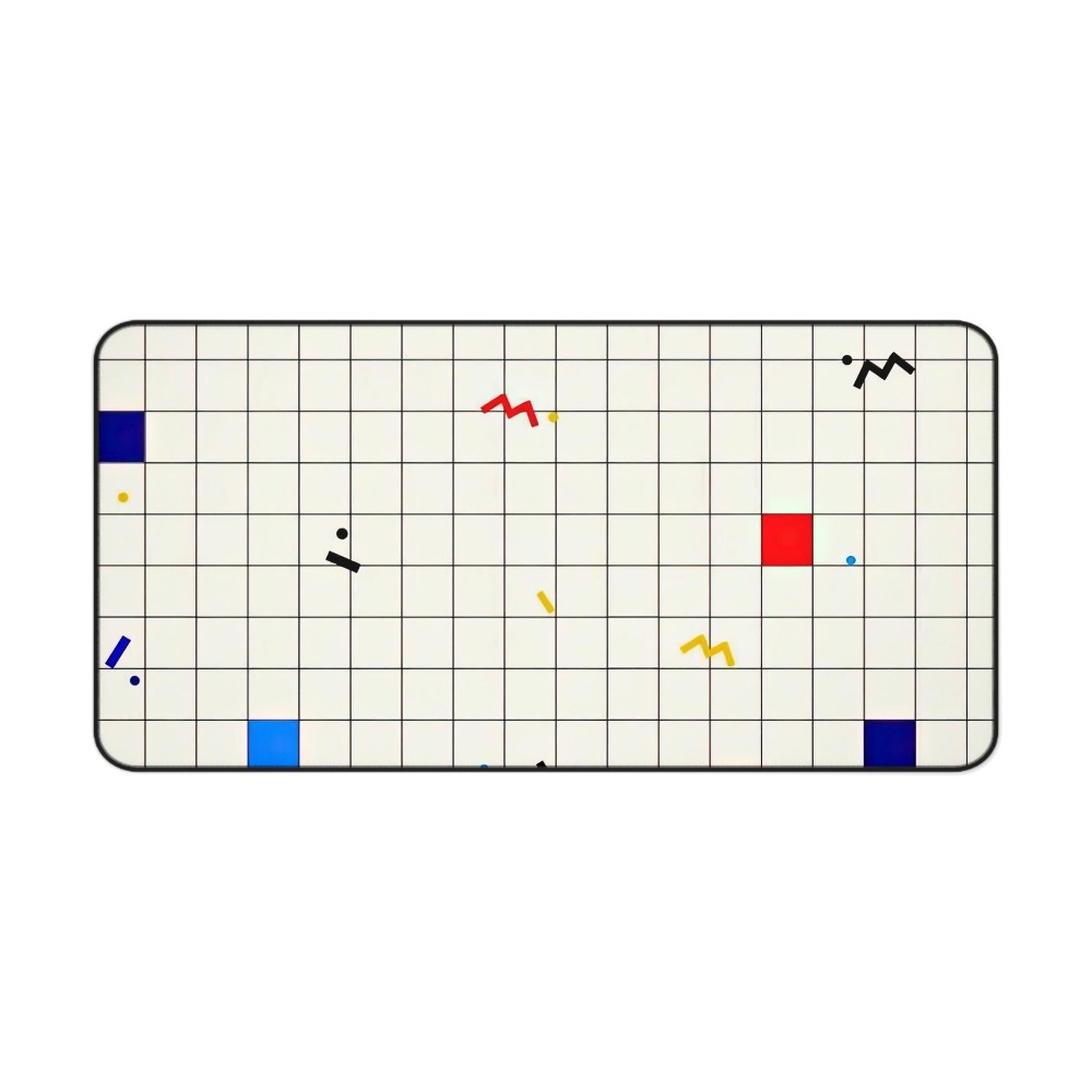 Retro Geometric Grid Desk Mat  - Retro Gaming Desk recension och pris
