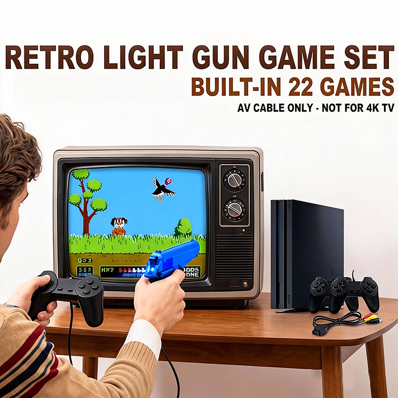 PS 4 Style Gaming Console Set  - Retro Gaming Console Gun recension och pris